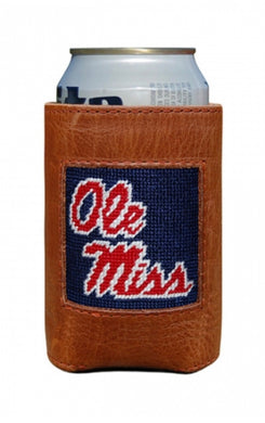 Ole Miss Needlepoint Can Cooler (Navy)