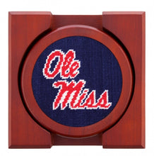 Load image into Gallery viewer, Ole Miss Needlepoint Coaster Set