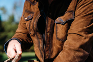 Chocolate Suede Shirt Jacket *COMING SOON*