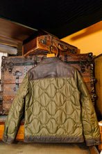 Load image into Gallery viewer, Patterned Quilted Jacket with Leather Detail