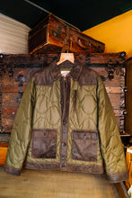 Load image into Gallery viewer, Patterned Quilted Jacket with Leather Detail