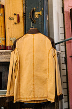 Load image into Gallery viewer, Wheat Cotton Jacket with Quilted Leather Shoulders