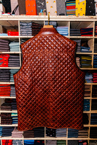 Diamond Quilt Leather Vest