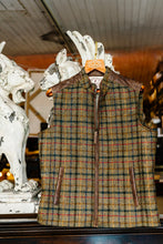 Load image into Gallery viewer, Hinton Plaid Wool Vest with Leather Detail