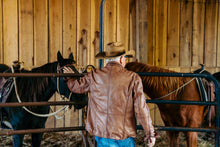 Load image into Gallery viewer, Buttery Bourbon Leather Jacket