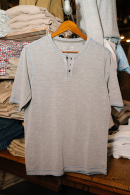 Sundunes Short Sleeve Henley (Grey)