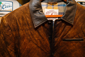 Burnt Chocolate Quilted Leather Blazer