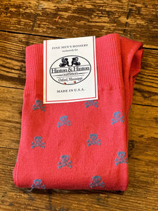 Pink/Baby Blue Skull Socks