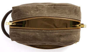 Waxed Canvas Dopp Kit (Field Brown)