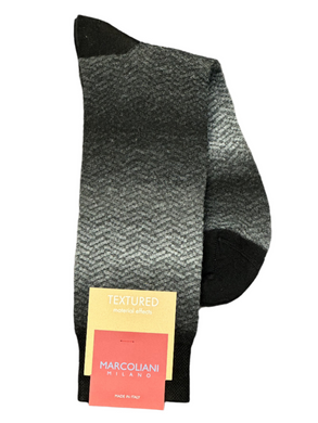 Shaded Herringbone Socks (Black Shadow)