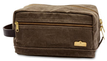 Load image into Gallery viewer, Waxed Canvas Dopp Kit (Field Brown)