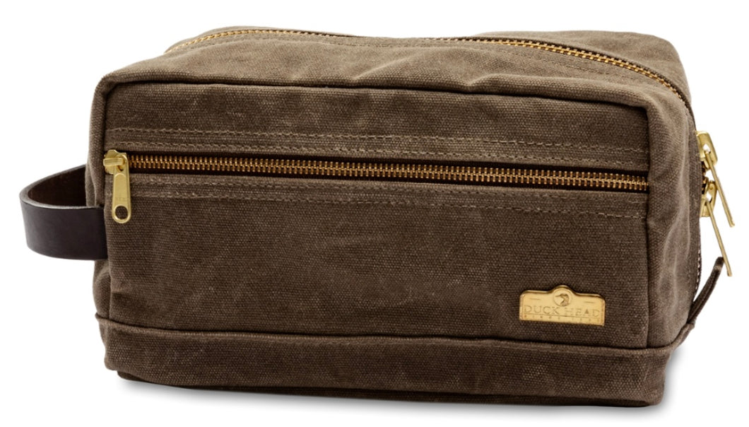 Waxed Canvas Dopp Kit (Field Brown)