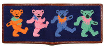 Load image into Gallery viewer, Dancing Bears Wallet (Dark Navy)