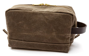 Waxed Canvas Dopp Kit (Field Brown)