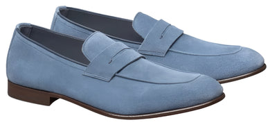 Taylor Penny Loafer (Denim Italian Suede)