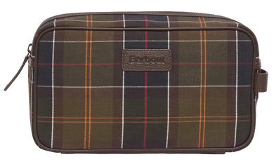 Barbour Tartan & Leather Washbag