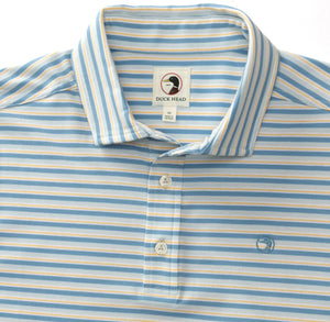 Hayes Stripe Performance Polo (Lure Blue)