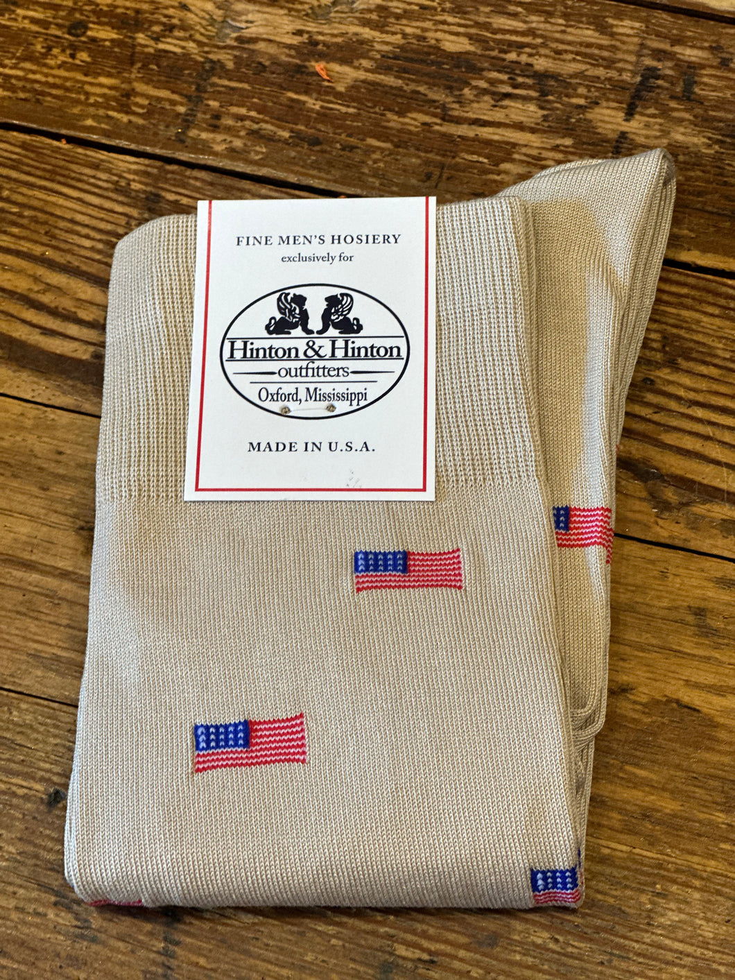 Khaki American Flag Socks