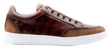 Load image into Gallery viewer, Carson Alligator Grain Sneakers (Pecan)