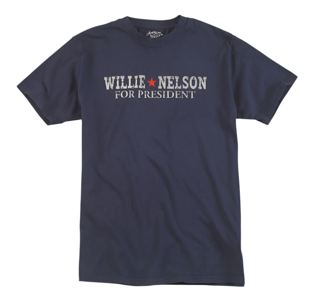 Red Label T-Shirt - Willie Nelson For President (Navy)