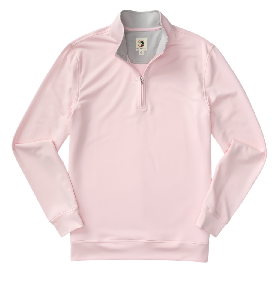 Dunmore Performance ¼ Zip Pullover (Pastel Pink)