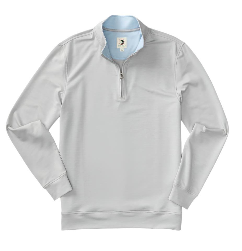 Dunmore Performance ¼ Zip Pullover (Light Grey Heather)