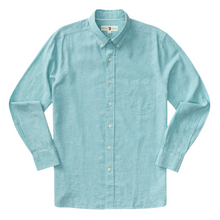 Load image into Gallery viewer, Linen Cotton Oxford Sport Shirt (Wallace Solid - Marine Blue)