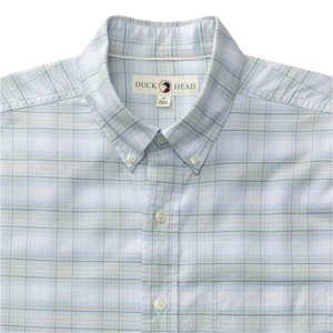 Cotton Oxford Sport Shirt (Raney Plaid - Light Blue)