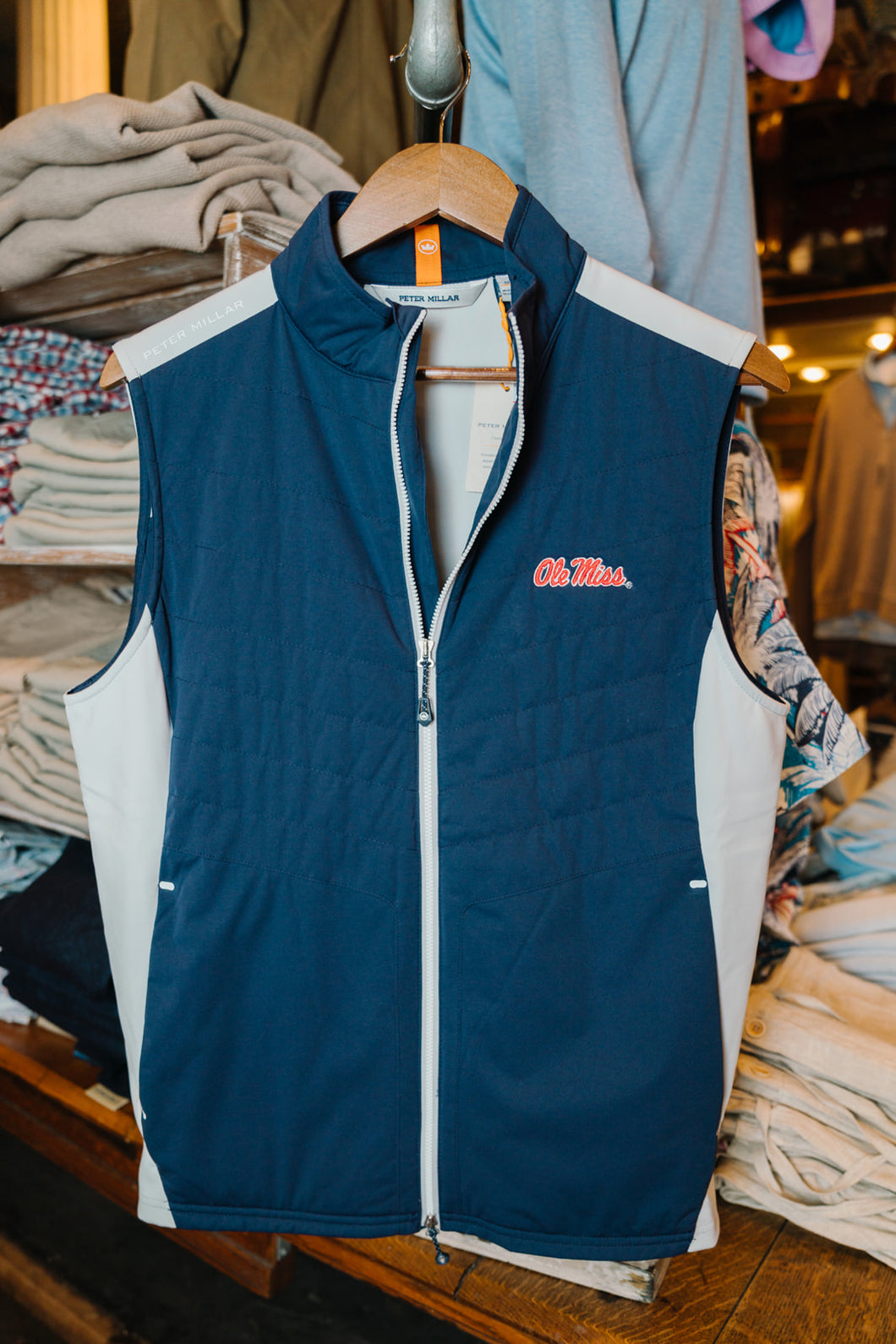 Ole Miss Fuse Elite Hybrid Vest (Gray/Navy)