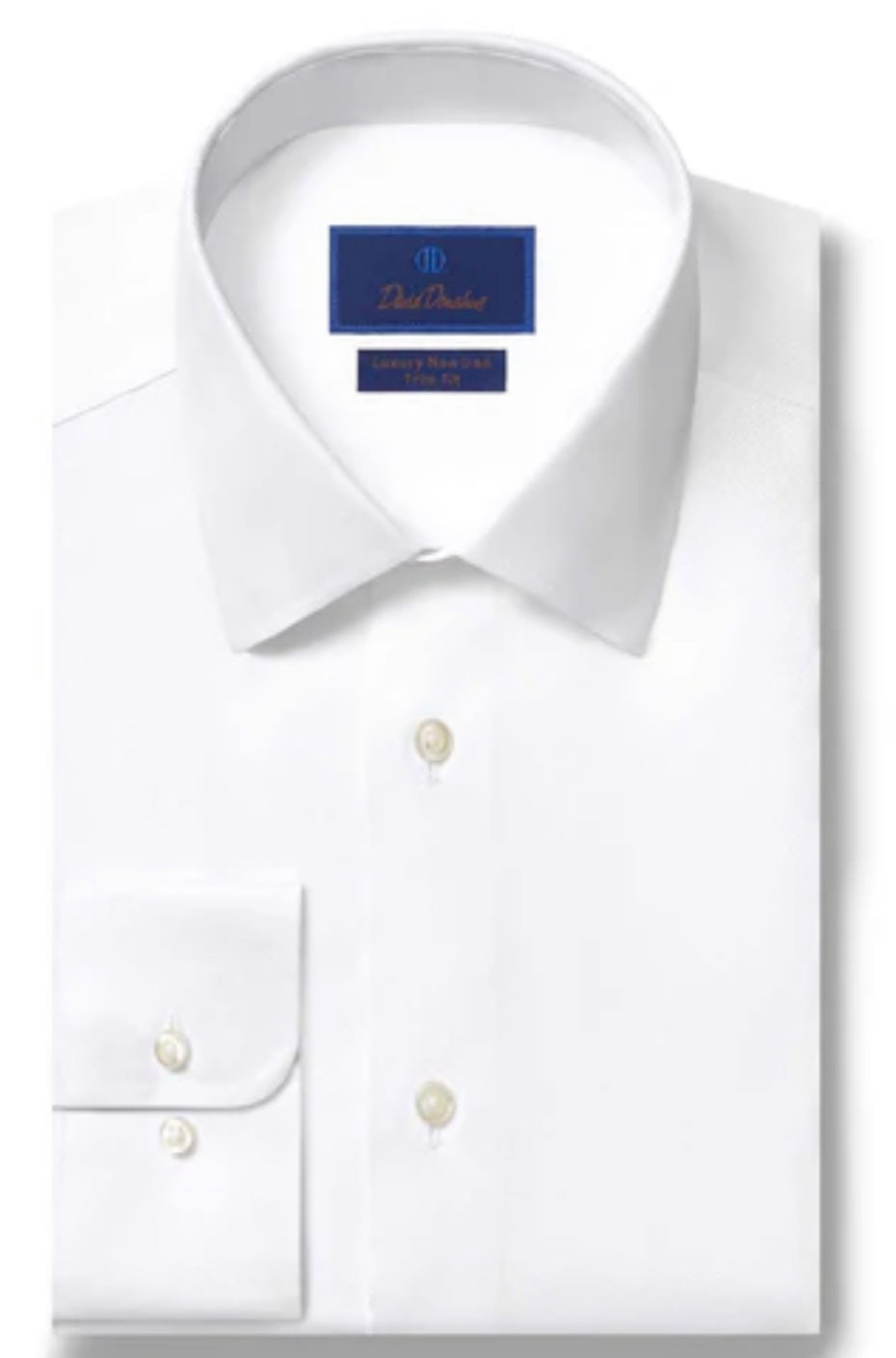 Non-Iron Dress Shirt (White/Trim Fit)