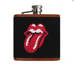 Rolling Stones Needlepoint Flask