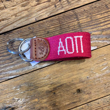 Load image into Gallery viewer, Alpha Omicron Pi Needlepoint Key Fob