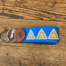 Load image into Gallery viewer, Delta Delta Delta Needlepoint Key Fob