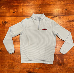 Ole Miss Pinstripe Performance Pullover (Cottage Blue/White)