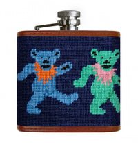 Load image into Gallery viewer, Dancing Bears Needlepoint Flask