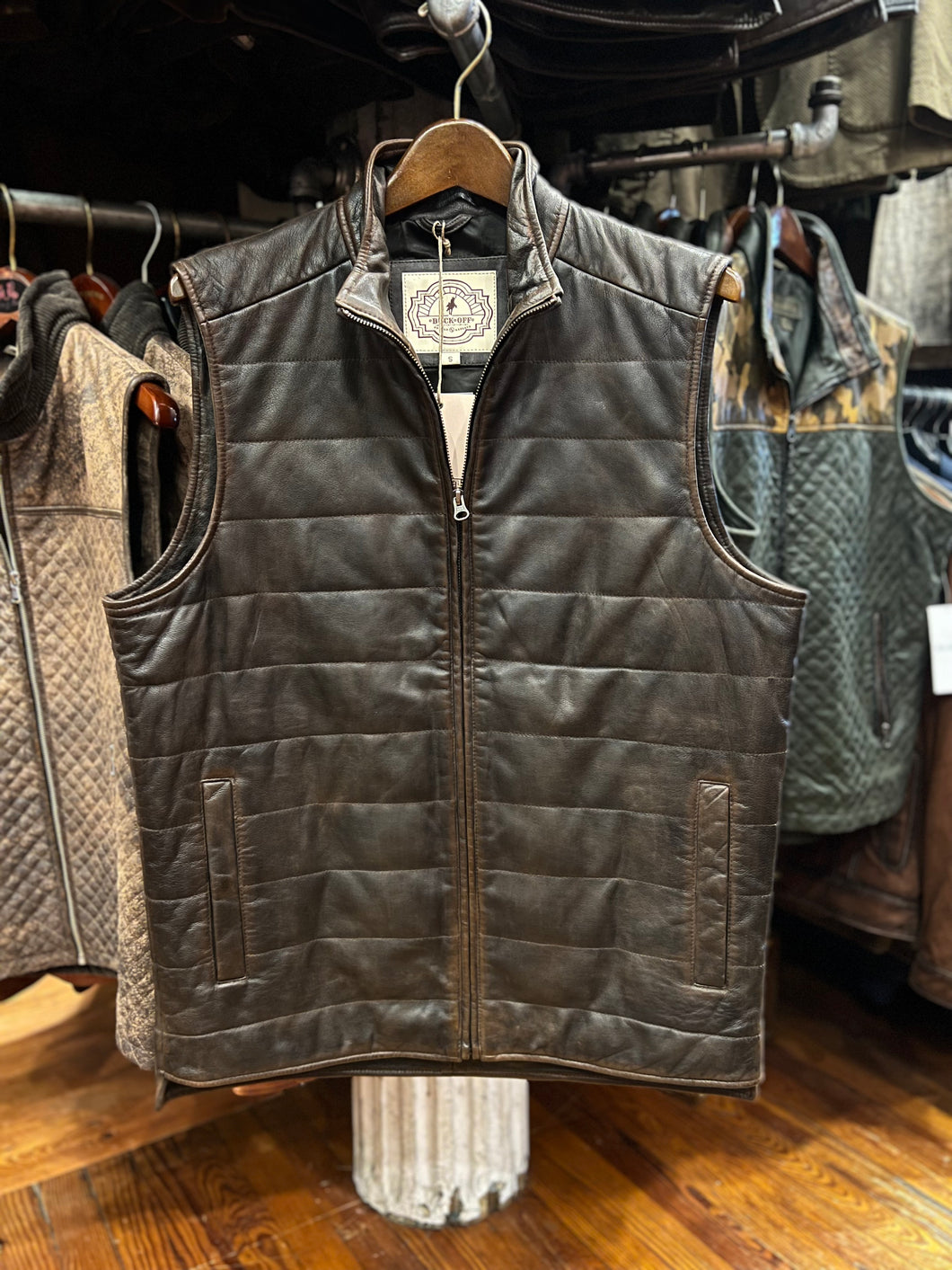 Buck Off Leather Vest