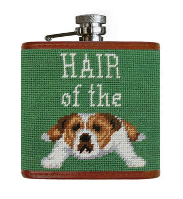 Hair of the Dog Needlepoint Flask