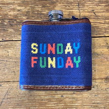 Load image into Gallery viewer, Sunday Funday Needlepoint Flask