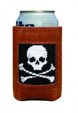 Jolly Roger Needlepoint Can Cooler